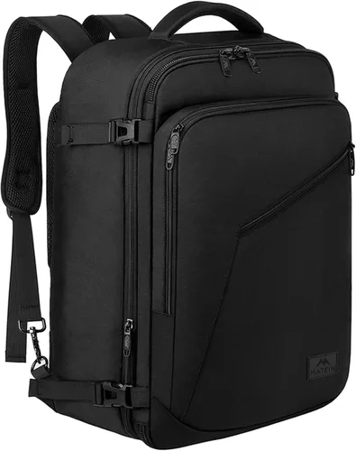 Vista 102 de MATEIN - Mochila de viaje extragrande de 10.56 galones, mochila de viaje ampliable apta para aerolíneas, para viajeros de fin de semana, hombres