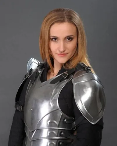 Vista 6 de LARP Galadriel - Disfraz medieval de fantasía de elfo de armadura de acero elfo, traje de armadura de dama coraza, traje de armadura de dama