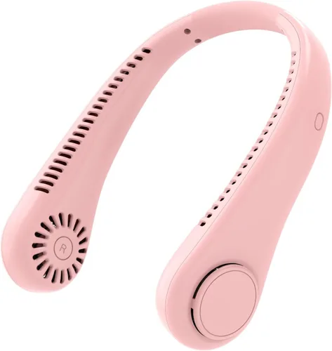 Vista 2 de Ventilador de cuello colgante Vaneless, ventilador de enfriamiento portátil con salida de aire de 360 °, ventilador de cuello colgante portátil