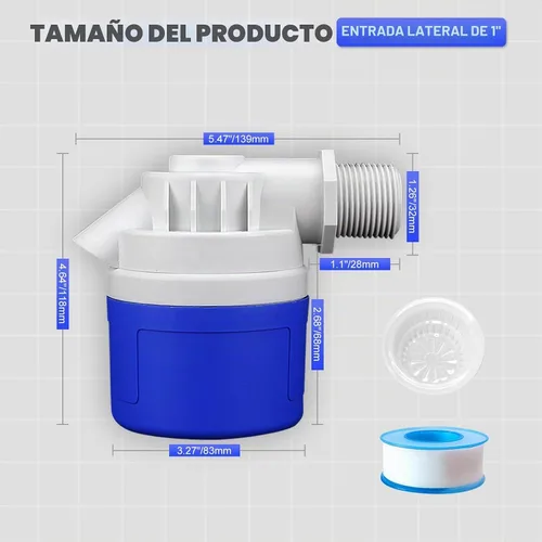 Vista 6 de Válvula de flotador de agua de 1" para tanque de agua, canales de agua