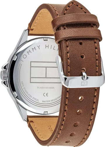 Vista 3 de Tommy Hilfiger 1791614 - Reloj de pulsera para hombre (acero inoxidable, correa de piel), color marrón