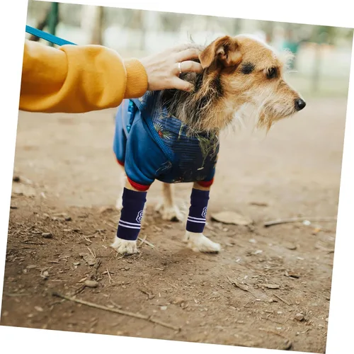 Vista 7 de 4pcs Knitted Dog Leg Warmers with Snug Fit Polyester