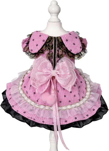Vista 54 de Moda Vestido de Princesa de Encaje para Perro Cachorro Dulce para Perro EXTRAL Pequeño y Pequeño A-Negro XX-Pequeño