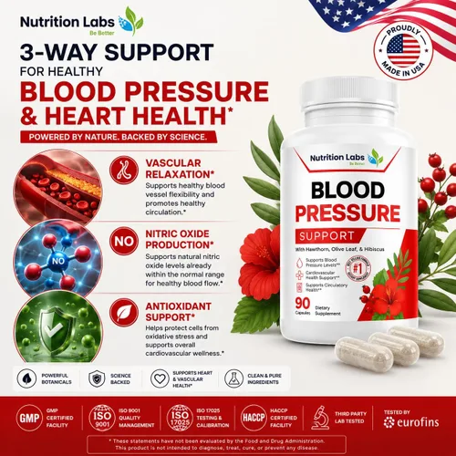 Vista 2 de Suplemento de apoyo para la presión arterial para la presión arterial para la salud cardíaca, apoya la presión arterial y la circularidad saludable