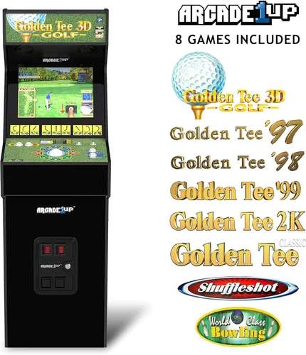 Vista 3 de ARCADE1UP Golden Tee 3D Deluxe Arcade Machine, Built for Your Home, Over 5-Foot-Tall Cabinet with 8 Classic