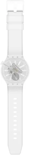 Vista 4 de Swatch Swiss Quartz - Correa de silicona transparente