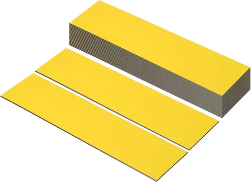 Vista 7 de PATIKIL Placas de nombre en blanco de 8"x2", paquete de 20, placas de nombre personalizadas grabadas personalizadas, rectángulos en blanco