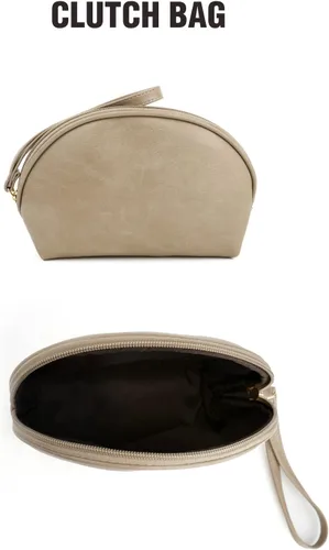 Vista 6 de KOGTLA Bolsos cruzados de cuero Hobo con correa de guitarra para mujer