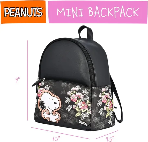 Vista 3 de Danielle Nicole DANI Peanuts Mini Mochila Pequeño Libro Negro