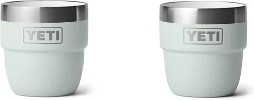 Vista 25 de YETI Rambler - Vaso apilable de 4 onzas, acero inoxidable, taza de café/espresso aislada al vacío, 2 unidades Blanco