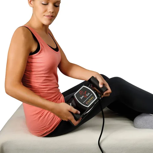 Vista 3 de Core Products Jeanie Rub Masajeador de velocidad variable - Combo de cubierta de forro polar