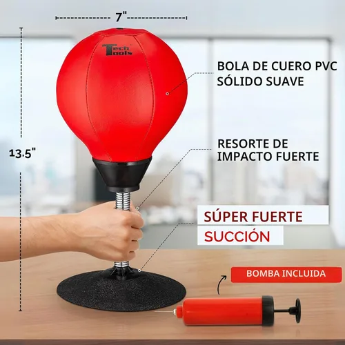Vista 3 de Tech Tools - Saco de boxeo de escritorio Stress Buster - Se adhiere a tu escritorio, regalos de elefante blanco para compañeros de trabajo, hombres
