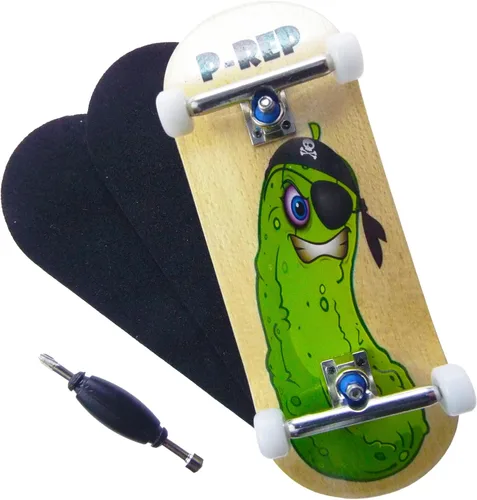 Vista 7 de P-REP V2 Performance Patineta Completa de Madera para Dedos 34mm - Banana