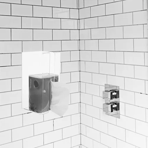 Vista 5 de Servilletero de baño, soporte de papel higiénico montado en la pared, dispensador de toallas de papel, soporte de pared para papel higiénico