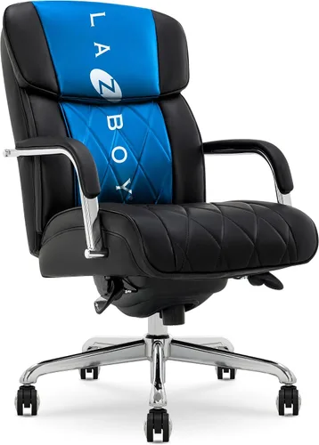 Vista 21 de La-Z-Boy Sutherland CHR10048A - Silla giratoria ergonómica de piel Negro