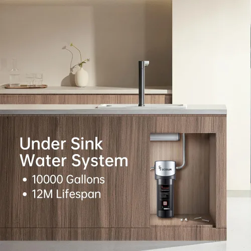 Vista 5 de Sistema de filtro de agua Q5-F de conexión directa debajo del fregadero, elimina PFAS, PFOA/PFOS, fluoruro, cloro, plomo, mal sabor y olor