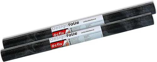 Vista 2 de d-c-fix 346-0048-2PK - Película autoadhesiva decorativa, color negro mármol, rollo de 17 x 78 pulgadas, paquete de 2