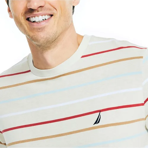 Vista 5 de Nautica Camiseta a rayas para hombre hecha de forma sostenible