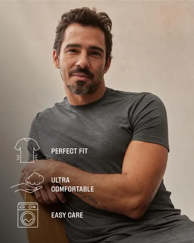 Vista 3 de True Classic Tees Premium Fitted Men's T-Shirt Crew Neck Singles & Packs