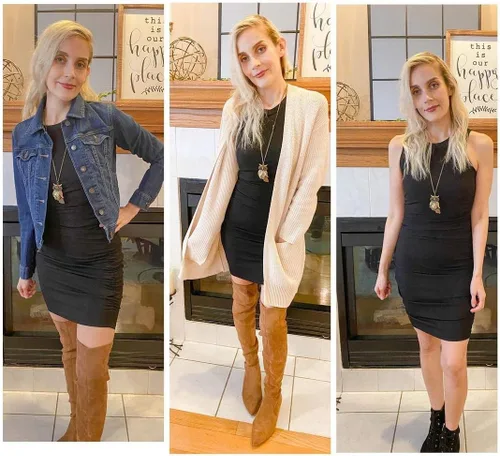 Vista 5 de Wenrine - Vestido corto sin mangas para mujer, cuello redondo, vestido acanalado, elástico, ajustado y fruncido para fiesta y club