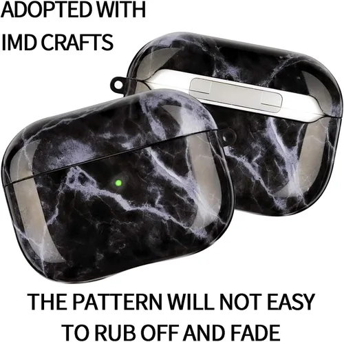 Vista 2 de Funda para Airpods Pro LitoDream Lindo Elegante Funda protectora de piel portátil y a prueba de golpes para mujeres y hombres con llavero