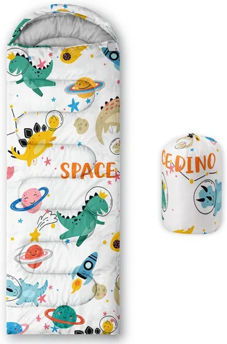 Vista 20 de Saco de dormir para adultos y niños, saco de dormir para mochileros, camping, para niñas, niños, ligero, impermeable, para clima frío y cálido, saco