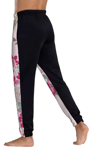 Vista 5 de Jutdopt Men Leaves Flowers Feathers Sweatpants Joggers Sweatpants Baggy Jogger Pants with Pocket for Men