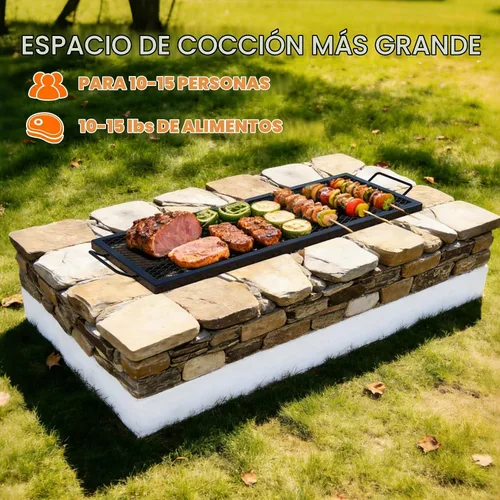 Vista 5 de onlyfire - Rejilla rectangular resistente con diseño de marcas en X