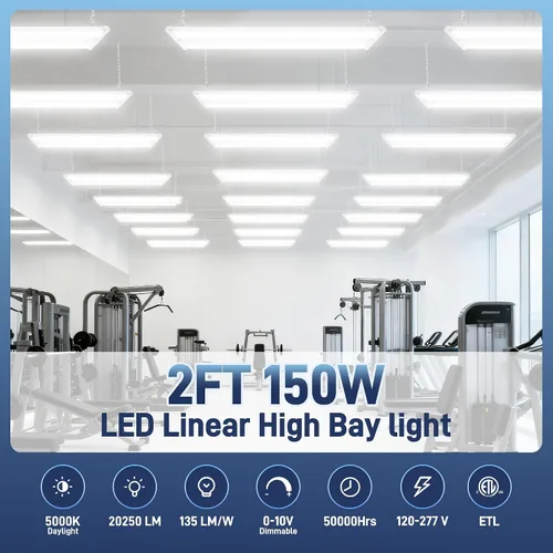 Vista 2 de hykolity Luz lineal de la tienda de la bahía alta de los 2FT 150W LED