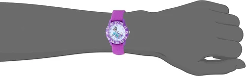 Vista 6 de Disney Princess Kids' Plastic Time Teacher Analog Quartz Nylon Strap Watch
