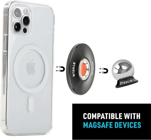 Vista 2 de Soporte universal para teléfono magnético/orbiter Plus para tablero – Soporte de coche totalmente metálico compatible con imanes dentro de iPhones