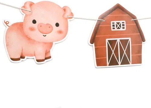 Vista 4 de Cartel de baby shower de animales de granja, decoración de fiesta temática. Decoraciones de fiesta de granero, decoraciones de animales de granja