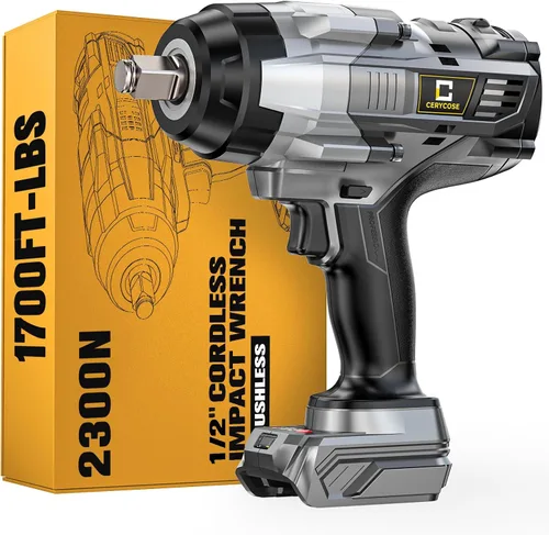 Vista 17 de Llave de impacto inalámbrica de 1/2 pulgada para batería DeWalt Max20V: Llave de impacto de alto torque de 1700 pies-libras, herramienta de servicio