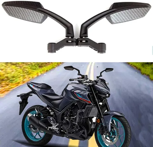 Vista 8 de Espejos retrovisores universales negros para motocicleta con 0.394 in y 0.315 in compatibles con Honda Grom Yamaha Kawasaki y más