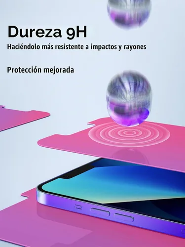 Vista 4 de PDDKISS Protector de pantalla de privacidad compatible con iPhone 12/iPhone 12 Pro, vidrio templado de 6.1 pulgadas, gradiente rosa, antiespía, anti