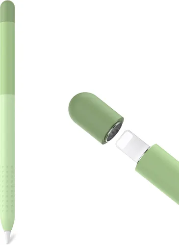 Vista 11 de Delidigi Funda de silicona para Apple Pencil de 1ª generación, cubierta de Verde profundo