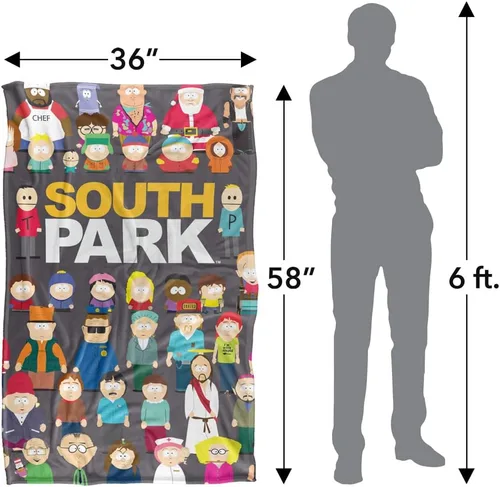 Vista 5 de South Park - Manta de tacto sedoso de fundición completa, súper suave, 36 x 58 pulgadas, multicolor