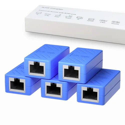 Vista 17 de Dingsun Acoplador RJ45, extensor Ethernet para conector hembra a hembra Cat7/Cat6/Cat5e/Cat5 (1 paquete, negro)