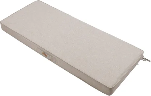 Vista 22 de FUNHOME Cojín de Banco para Exteriores 42 x 18 x 3 Pulgadas, Cojín de Sofá Portátil Resistente al Agua, Cojín de Columpio de Porche con Asa y Lazos