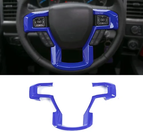 Vista 13 de Keptrim Funda para volante para Ford F150 2015-2020, para Ford F150 2017-2022, F250 F350 2017-2022, para Ford Expedition 2018-2021 ABS rojo