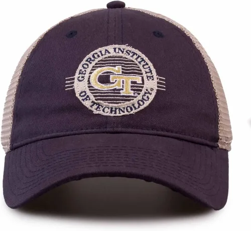 Vista 19 de The Game NCAA Snapback - Parche de malla - Comodidad clásica - Tamaño ajustable - Deja que todos sepan a qué equipo apoyas School seal patch with