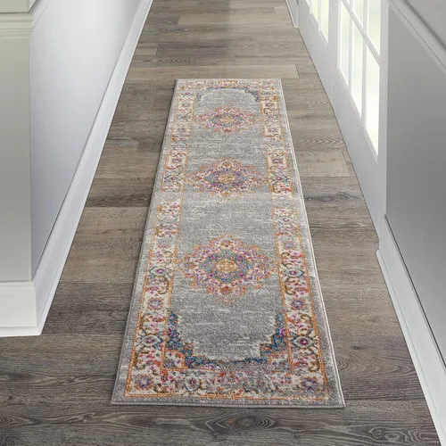 Vista 13 de Nourison Passion Alfombra marfil/negro, de 2 pies 2 pulgadas x 10 pies, fácil de limpiar, no desprende pelo, para habitación, sala, comedor, cocina