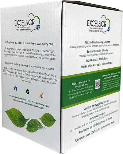 Vista 9 de Excelsior HE - Detergente líquido para ropa con aroma fresco concentrado, 200 cargas, 3 litros con removedor de manchas natural, detergente