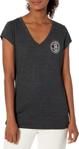 Vista 43 de Ultra Game Camiseta de mujer NBA Oficial con cuello en V y strass de manga corta