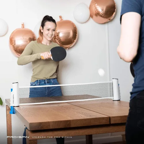 Vista 6 de PRO-SPIN Red de ping pong retráctil – Red de tenis de mesa de 72 pulgadas con abrazaderas Red de ping pong portátil para cualquier mesa Incluye