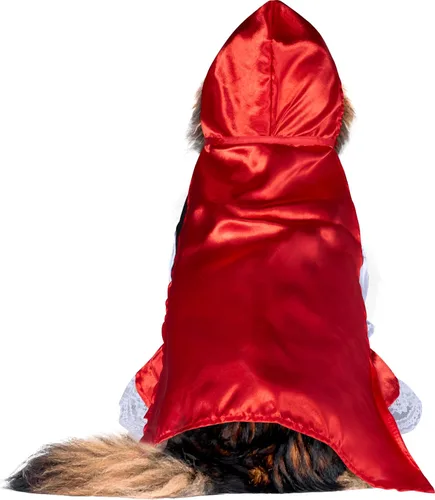 Vista 4 de Rubies disfraz de Caperucita Roja para perro, XS, Rojo