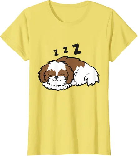 Vista 24 de Camiseta Tired Shih Tzu Dog Cute Sleeping Shih Tzu, Blanco