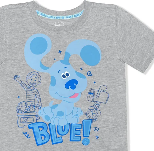 Vista 2 de Nickelodeon Camiseta Blues Clues para niños pequeños color gris Azul Patchwork