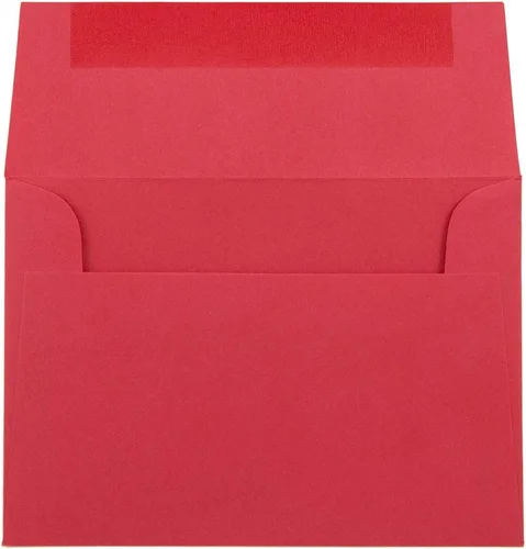 Vista 2 de JAM PAPER Sobres de invitación de colores A1 de 4 barras - 3 5/8 x 5 1/8 - Rojo reciclado - 100