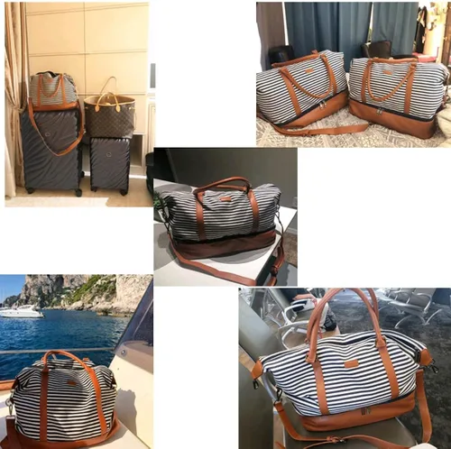 Vista 6 de BAOSHA HB-28 - Bolsa de lona para mujer para la noche o el fin de semana, Negro, Moderno Equipada